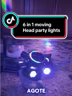 La super 6 en 1 moving head #tiktokshopcreatorpicks #partylights #djpartylights #halloween #fyp 