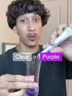 The difference is insane😳 One burns and does nothing and the other is AWESOME #bodyaccelteethwhitening #whiteningmouthwash #teethwhitening #purplemouthwash #dealsforyoudays 