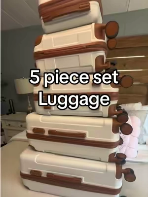Ubesgoo Luggage Sets 5 Piece, ABS Hardside Suitcase Set with Double Spinner Wheels & TSA Lock for Travel Business, 5-Piece Set #5pieceset#ubesgooluggage #luggage #hardsideluggage #viralluggage @Ubesgoo US 