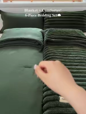 Fall is here, and it's time to upgrade your dorm bedding for the new school year! This Bedsure comforter set comes with a detachable fluffy blanket that you can snap on when the temperature drops at night, or remove when it's warmer. The 6-piece set has everything you need, so you don't have to shop for separate bedding pieces. It's super cozy, perfect for curling up to study or watch shows in your dorm. #FallDormUpgrade #BackToSchoolEssentials #CozyBedding #BedsureHome #summervibe #summervibes☀️ #SummerWins #DealsForYouDays #backtoschoolshopping #bedsure #autumnvibe