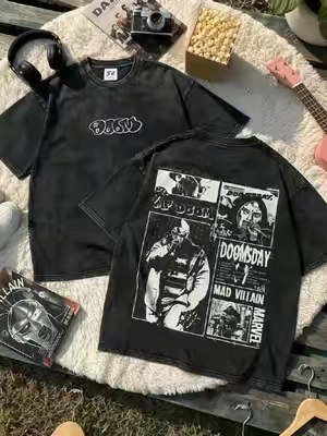 "DOOM" graffiti-style logo; featuring his signature works #doomsday #madvillainy #vintage #OOTD #tiktokmademebuyit 