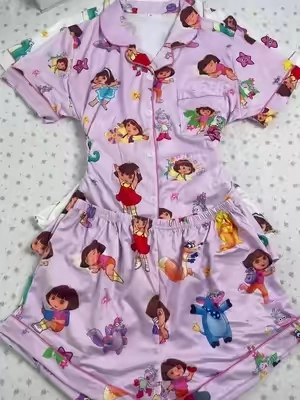 Omg!!Super cute and compy!!#pajamas #dora #sleepwear #spotlightfinds #comfortable #dealsforyoudays #summerwins #tiktokshopcreatorpicks 