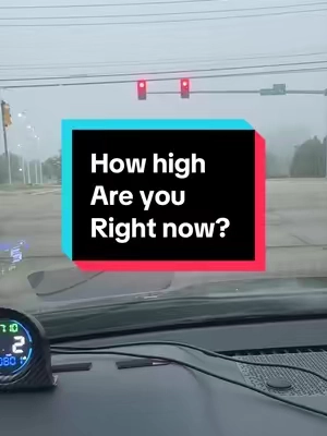 This digital car speedometer is very cool because it also shows my altitude! #speedometer #carspeedometer #cargadgets #caraccessories #altitude 
