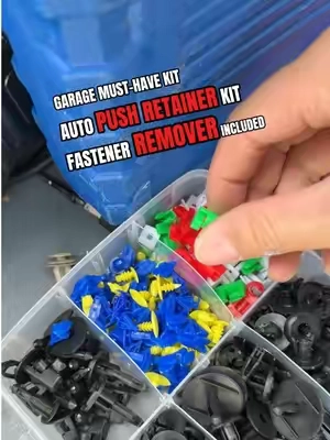 This plastic car clip kit includes hundreds of automotive push pins, retainer clips, and fasteners designed for trim panels, bumpers, fenders, door panels, and interior repairs. With multiple sizes organized in a durable storage case, this kit saves you time and trips to the auto parts store. Perfect for mechanics, bodywork, truck builds, and DIY garage repairs, these universal car fasteners are a must-have for anyone working on vehicles. #mechanictok #diycar #garagelife #truckbuild #autobody