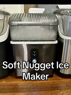 Absolutely loving my new icemaker! This more compact upgraded design is quiet, and I love the black stainless color!! Makes 34 pounds in a 24 hr period.  Makes every drink better! #icemaker #nuggetice #nuggeticemaker #sonicice #tiktokshopsummersale @Cowsar Appliance 