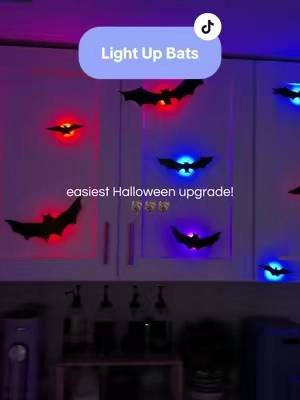 ✨ These light-up bats instantly make your home look Halloween-ready! 🦇 Perfect for spooky vibes without the hassle. #HalloweenDecor #SpookySeason #HomeDecor #HalloweenFinds #tiktokshop 