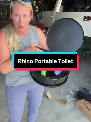 Portable toilet for camping, in the car, side by side, and any bathroom emergency @Rhino USA 