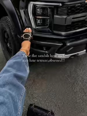Love how stylish and smooth these black sandals are!#flatshoes #sandals #flatsandals #tiktokshopsummersale #tiktokshopcreatorpicks 
