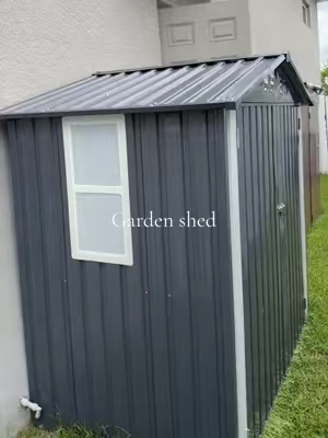 Aoxun Durable Weatherproof Metal Storage Shed - Lockable Door, Sloped Roof, Weather-Resistant Utility Shed for Garden, Patio (Astronaut Nebula Star Design), Durable Garden Shed, Weatherproof Metal Shed ##storageshed##shed##storage##metalshed##gardenshed