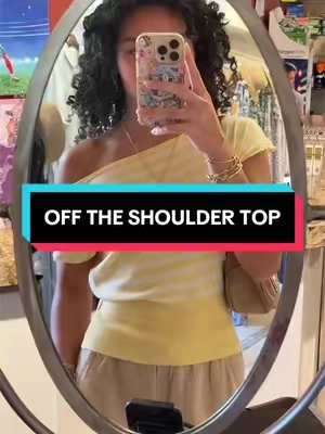 i have this same top in brown as well and it's so cute and comfy i love it🤭 #offtheshoulder #ootdinspo #cute #aesthetic