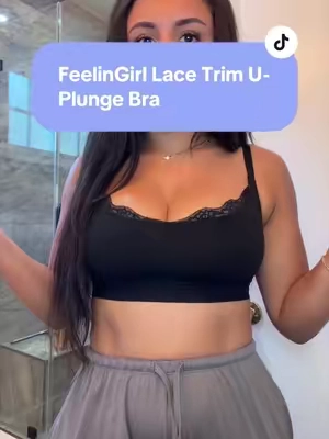 #FeelinGirl #LaceTrim #UPlunge #bra 