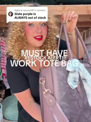 Replying to @roxy.rox187 slate purple is back in stock!! #laptopbag #workbag #totebag #mosiso 