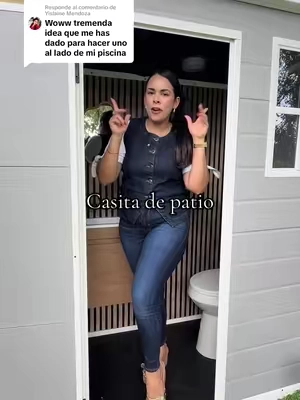 Respuesta a @Yislaine Mendoza con esta casita de patio completamente plástica, una resina sintética puedes diseñar tu propio baño afuera de tu casa, sobre todo si eres el dueño de casa, si tienes piscina o si simplemente no te gusta que usen tu baño personal la casita es muy económica del proyecto, igual te va a salir muy económico encima de mi nombre lo puedes encontrar #tiktokshopsummersale #tiktokshopblackfridaysale #tiktokshopcreatorpicks #casitadepatio 