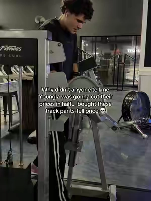 Bro they were like $60+ on their website how tf bro 💀 #sweats #trackpants #youngla #sweatpants #gymwear