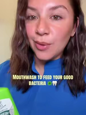 Finally a mouthwash to feed your good bacteria 🦠 prebiotic mouthrinse is amazing for supporting your healthy mouth #naturaldentist #prebioticmouthwash  #mouthwash #oralhealth #dentalhygienist 