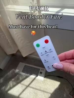 It’s 106° here in Kansas today! My air conditioner is having a hard time keeping…this has made a HUGE difference! 10/10 recommend!! @VEVOR Store #ventboosterfan #registerboosterfan #ventfan 