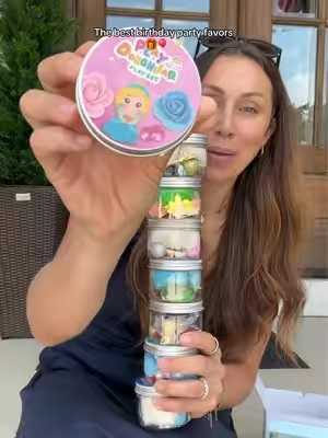 These mini sensory jars make incredible birthday party favors! So many moms asked me where I found them.  They come in a pack of 8 with all different jar themes that include dough and mini sensory trinkets.  #birthdaypartyfavors #birthdaygift #sensory #kidsactivity #tiktokshopsummersale 