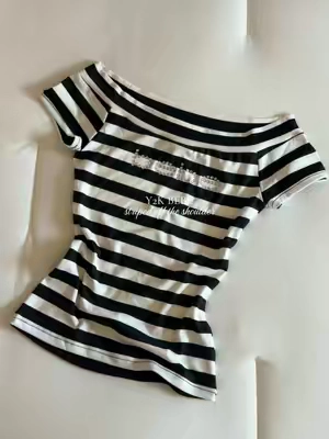 #bebe #tee #stripes #y2k #bebetop 