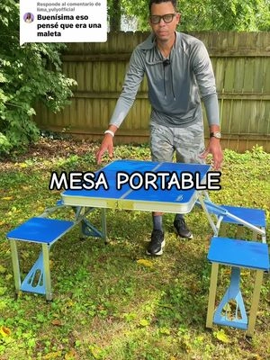 Respuesta a @lima_yulyofficial Reúne a la familia donde quieras. Esta mesa plegable con cuatro asientos se abre en poco tiempo, se transporta como un maletín y es ideal para camping, playa, picnic, parrilladas o el patio de la casa. ¡Una solución práctica para disfrutar más y cargar menos! 🏕️☀️ #PortableTable #homeessentials #OutdoorLiving #PicnicTable 