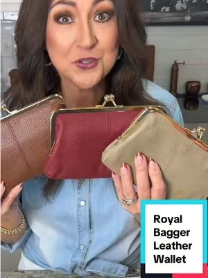 Genuine Leather wallet with kiss lock RFID protection. #tiktokshopcreatorpicks #royalbagger #wallet #leatherwallet 