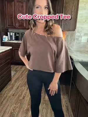 It’s so simple but so cute!  #offtheshoulder #croptop #summertops #cutetops #tiktokshopcreatorpicks 
