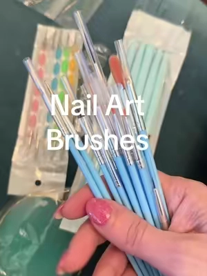 27 Pcs Nail Art Pen & Palette Set, Gel Brush Dotting Tools, DIY Nail Salon Tools for Nail Design and Detail Drawing #paintbrushes #nailart #brushes #set 