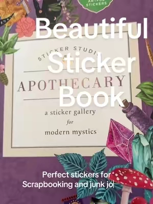 Free 3 Day Shipping-  Sticker Studio: Apothecary: 600+ Stickers by Chloe Standish (Hardcover Sticker Book and Scrapbook Materials) #stickers #BookTok #junkjournal #scrapbooking #giftidea 