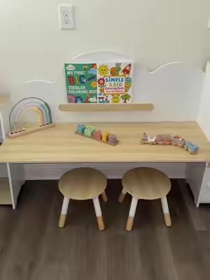 I felt like I was constantly cleaning my dining room/ living room because it was covered in kids STUFF… I Love This Kids Desk.. now I’m worry free because they can make as much mess in their desk area.. #kidsdesk #playroom #kidsroom #kidsplay #tiktokshopsummmersale 