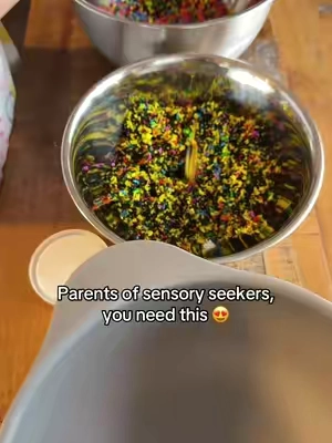 Pluffle is the coolest sensory activity! #sensoryseeker #sensoryplay #pluffle #sensoryactivities #momsoftikok 
