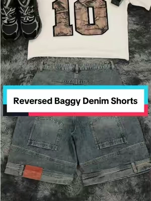 These baggy denim shorts go crazy, and the quality on them is actually good🔥 #mensfashion #streetwear #backtoschooloutfit #aelfriceden #baggyshorts @AELFRIC EDEN 
