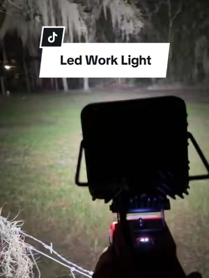 This LED work light is great for working in the dark or a great way to light up a campsite #ledlight #worklight #outdooressentials #nightwork #tiktokshopcreatorpicks 