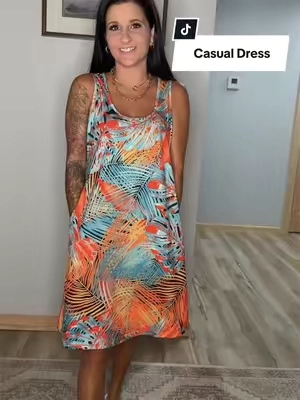 Such a good throw on and go when you want to be comfortable!  #summerdress #casualdress #comfortabledress #tiktokshopsummersale 