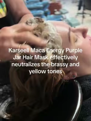 Karseell Maca Energy Purple Jar Hair Mask effectively neutralizes the brassy and yellow tones #paratiiiiiiiiiiiiiiiiiiiiiiiiiiiiiii #TikTokShopp #tiktokshopsummersale 