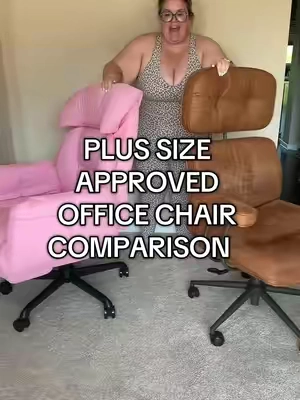 If you're looking for an office chair that will work with a plus size body. Here are two great options! Both chairs have higher weight limits and are 2 feet wide to fit wide booties! They are also comfortable to sit in and recline! #tiktokshopsummersale #officechair 