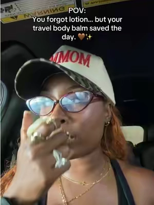 POV: You forgot lotion before your event… but your travel body balm came through. 😂✨ I’m already obsessed with JerrBear’s dusting powder, so I knew I had to try their Glaze Balm—and it did NOT disappoint. The Champagne Kisses scent is soft, feminine, and layers beautifully with perfume while leaving my skin looking glowy and moisturized. Safe to say… I’m ordering the full-size next. 🤍  #bodycareroutine #glowingskincare #bodybalm #glazebalm 