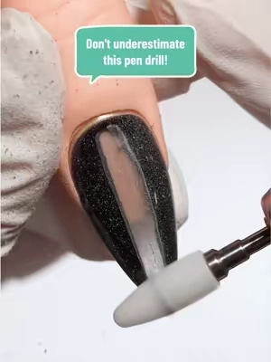 Don't underestimate this pen drill! Smoothly remove gel polish with this portable PC180F nail drill. With speeds of up to 25k rpm!✨ 👉🏻Check my shop! #melodysusie #naildrill #nailtools #nailtech #nailbeginner 
