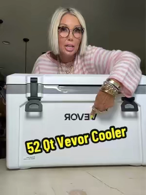 Vevor 52 Qt Hard Plastic Cooler, Lightweight Portable Ice Chest with 6-Day Ice Retention #Cooler #CampingGear #OutdoorEssentials #FishingLife #TikTokShopFinds 