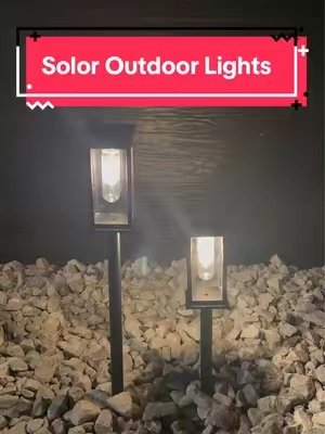 These lights are stunning! #outdoorlights #nightlights #outdoordecor #solorlights #nighttimelights 