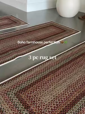 When I tell you I get SO many compliments on these rugs 🤎✨ #BohoFarmhouse #FarmhouseRugs #VintageRug #CozyHomeDecor #HomeFinds