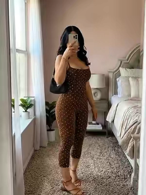 Cotton-blend Polka Dot C #dress #plussize #womensfashion #OOTD 