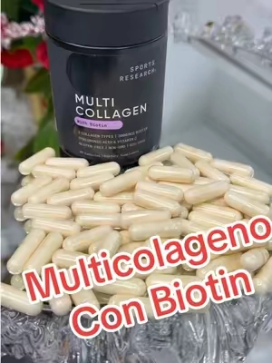 DESCUENTO🚨🚨🚨🚨 Sports Research Multicolágeno en Cápsulas (Tipos I, II, III, V y X) – Péptidos de Colágeno Hidrolizado con Ácido Hialurónico y Vitamina C – Verificado como No GMO (sin organismos genéticamente modificados), Libre de Gluten – 90 Cápsulas. @Sports Research #tiktokshopsummersale #summersales #dealsforyoudays #collagen #multicolageno 