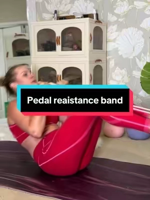 Try this 10 min workout for core and upper body! #pedalresistanceband #coreworkout #resistancebandsworkout #homeworkout #tiktokshopsummersale 