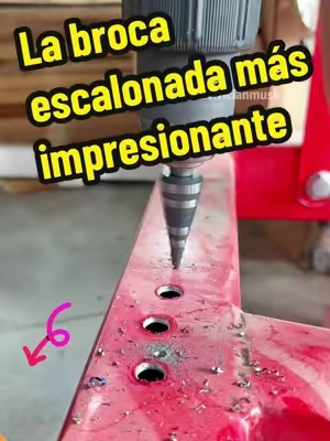 ¿Cuál es el número máximo de agujeros que puede perforar su broca escalonada?#bluecollar #diyer #mechanic #welder #stepdrillbit 