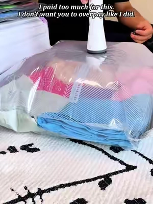 Fit three suitcases worth of clothes into one. #spacesaver#packwithme#vacuumstoragebags #dealsforyoudays#summerwins 