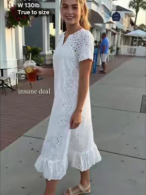 This white dress is giving luxury vacation vibes 🤍 The embroidery, the fit, the flow… everything is perfect. Run before it sells out!
 #whitedress #summerdress #vacationoutfit #oldmoneyfashion #tiktokmademebuyit