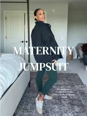 Obsessed with this jumpsuit! It’s seamless, double lined, and so soft and can totally be worn postpartum! @Momanda.Official #maternityfashion #maternityjumpsuit #bumpstyle #maternityclothes #maternitystyle 