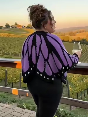 🌲🦋 Seriously, can we take a moment for the butterfly wing details on this cardigan?! #PlusSizeFashion  #midsizefashion   #plussizestyle     #fairycoreaesthetic  #TikTokShopSummerSale