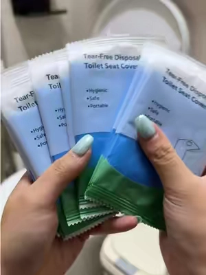 Throw it directly into the trash can after using the waterproof design! Genius invention! #tiktokshop #fyp #everydayessentials #publicrestroom #momlife 