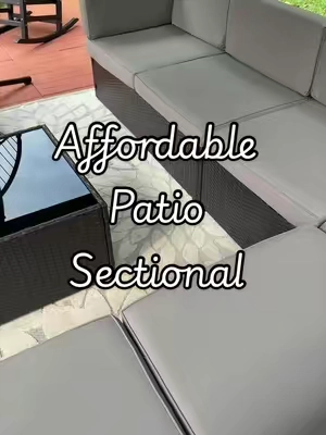 This affordable 7-piece patio sectional is finally back in stock in select colors. #PatioFurniture #OutdoorFurniture #TikTokShopSummerSale #patioset #patiomakeover @YODOLLAOfficial 