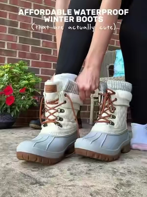 These are affordable waterproof winter boots that are actually cute! These are thermal lined winter boots to keep your feet warm and dry in the snow and ice! They have non slip bottom boots to save you from slipping. And they have a protective waterproof layer to prevent your feet from getting wet in the snow. These are affordable winter boots you’ll want to scoop up now!  #boots #shoes #winterboots #waterproofboots #winter 